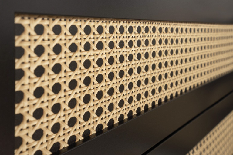 Klistermærke med rattanmønster